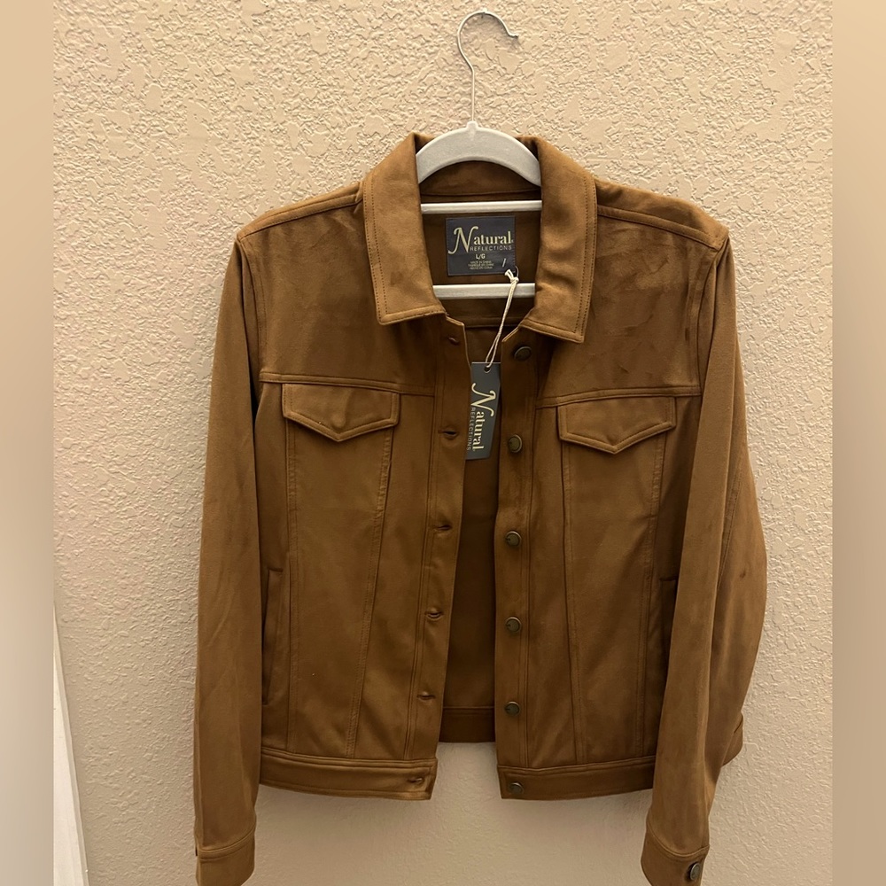 Western inspired faux suede jacket